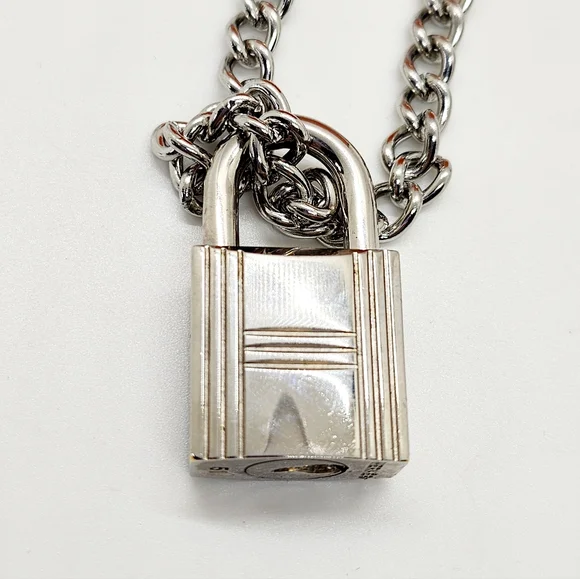 Hermes Cadena Silver Lock #51 On Chain - Picture 5 of 7